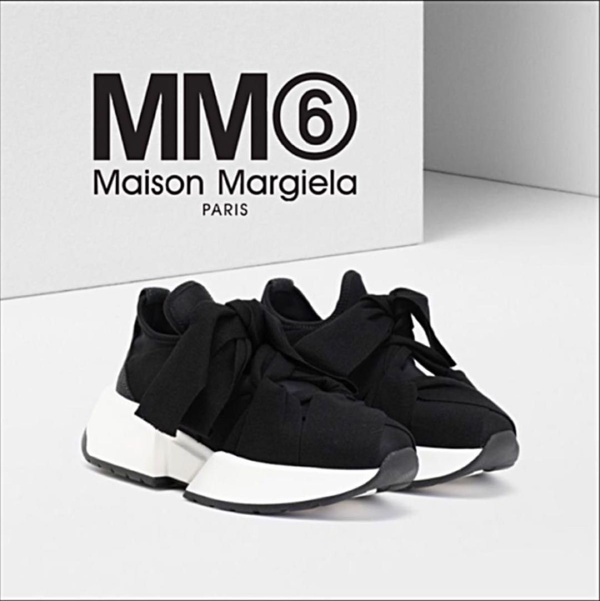 美品】MM6 マルジェラ メゾンマルジェラ リボンスニーカー|PayPayフリマ