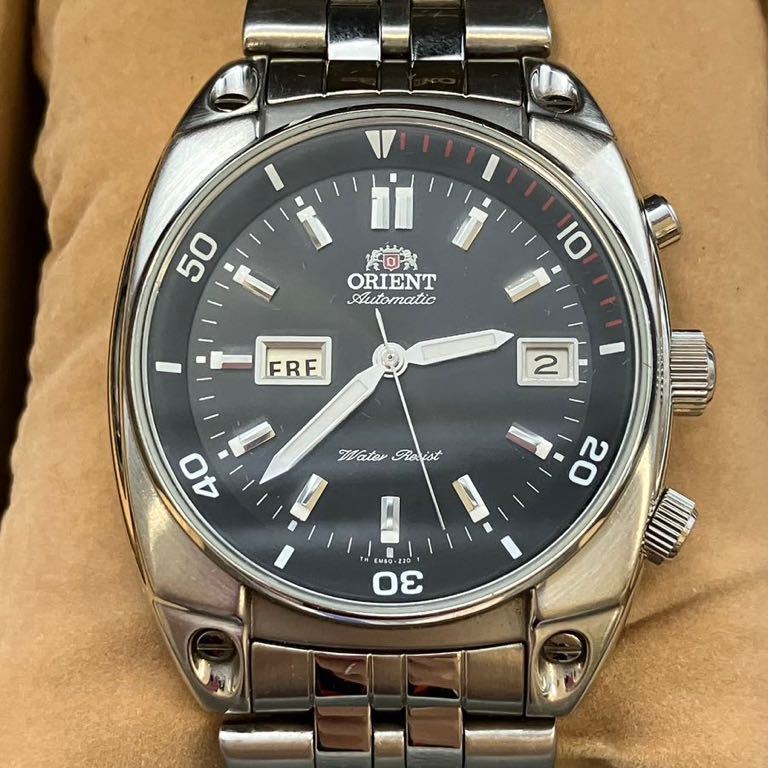人気特価 AUTOMATIC ORIENT 14685 オリエント　自動巻　稼働品 ブランド腕時計 美品　EM60-C2-CA ブラック文字盤 その他