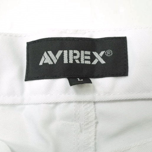 AVIREX アヴィレックス 23SS 直営店限定 AVX T/C TWILL PAINTER SHORT PANTS ツイルペインターショートパンツ L ホワイト ショーツ g13521_画像4