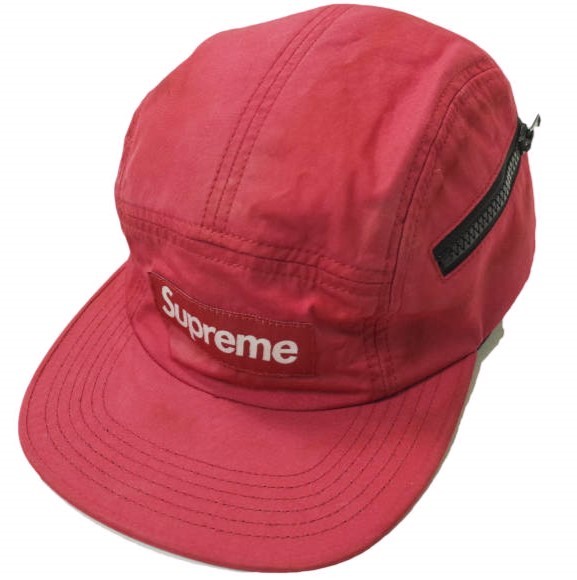 SUPREME シュプリーム 14SS Box Logo Side Zip Camp Cap ボックスロゴサイドジップキャンプキャップ RED ジェットキャップ 帽子 g13782_画像1