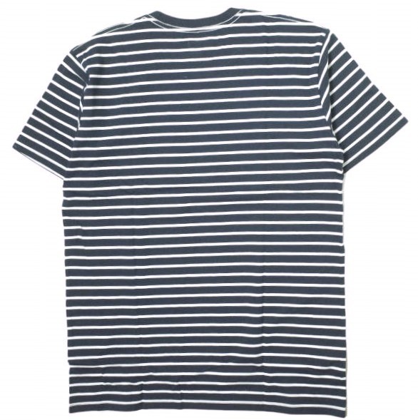 新品 RANDT アールアンドティー Logo S/S Stripe T-Shirt ロゴプリント ボーダーTシャツ S NAVY 半袖 Rough＆Tumble ネペンテス g13335_画像2