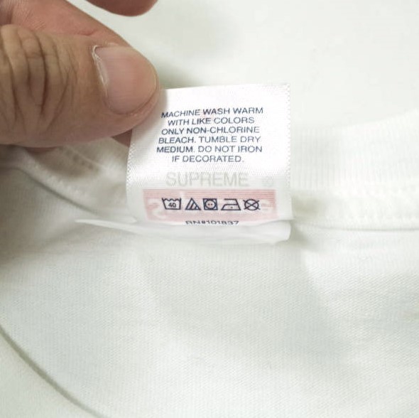 新品 SUPREME シュプリーム 23AW アメリカ製 Warm Up Tee ウォームアップTシャツ XL WHITE 半袖 WEEK1 MADE IN USA ロゴ トップス s18497_画像7