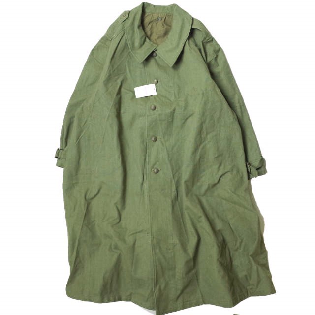 Dead Stock FRENCH ARMY フランス軍 M-35 Military Motorcycle Coat モーターサイクルコート 1 Khaki VINTAGE ヴィンテージ g13027_画像1