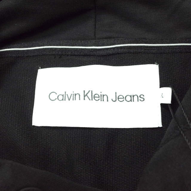 新品 Calvin klein Jeans カルバンクラインジーンズ Color Blocked Logo Hoodie スウェットプルオーバーパーカー J319949 L BLACK g13431_画像9