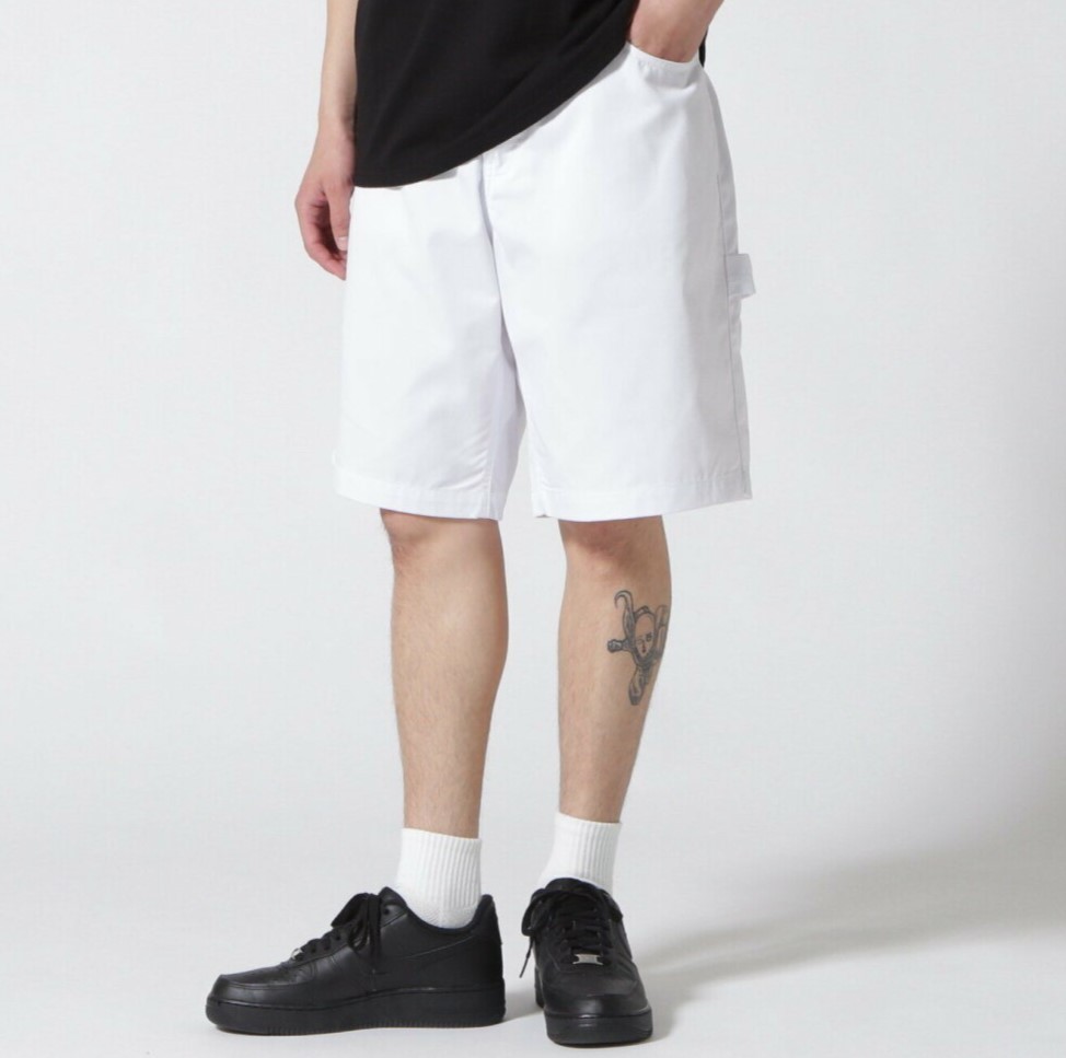 AVIREX アヴィレックス 23SS 直営店限定 AVX T/C TWILL PAINTER SHORT PANTS ツイルペインターショートパンツ L ホワイト ショーツ g13521_画像3