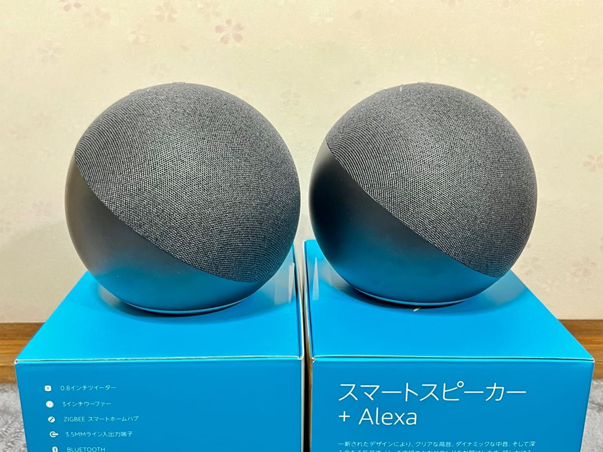 Amazon echo 第4世代 2台セット スマートスピーカー エコー ステレオペア echo dot