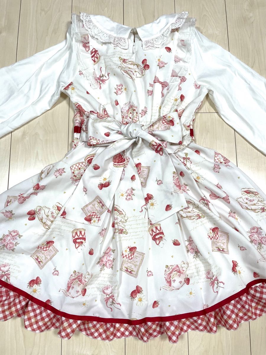 LIZLISA 1回着 美品 長袖いちごワンピース リズリサ イチゴ 苺 LIZLISA 1回着 美品 長袖いちごワンピース リズリサ イチゴ 苺