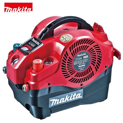 @【未使用品】 訳あり マキタ 内装エアコンプレッサ AC460SR (赤) タンク容量3L 一般圧/高圧対応 小型 軽量