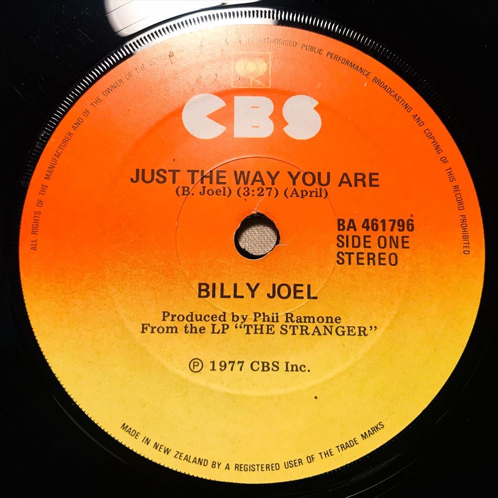 ◆ニュージーランドORG◆ BILLY JOEL / JUST THE WAY YOU ARE / 素顔のままで ◆_画像2