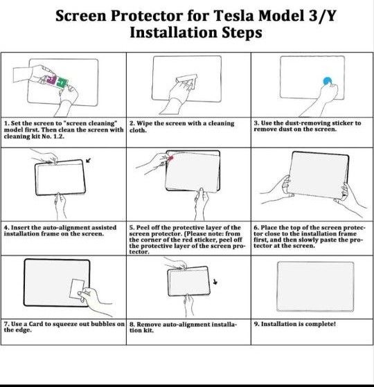 Tesla Model 3 / Y 専用 ナビ保護フィルム 目に優しい