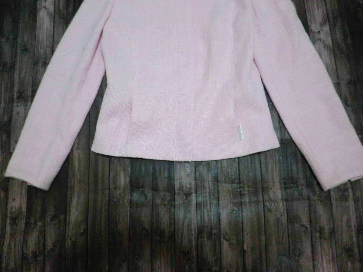  ロペ ROPE MADEMOISELLE スカート スーツ 上下 セットアップ WOOL混 きれい色 レディース 婦人服 ピンク系 size:9AT_画像4