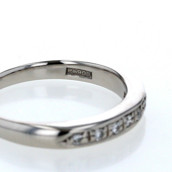 人気のクリスマスアイテムがいっぱい! Pt900 プラチナ リング ダイヤモンド 0.10ct 一文字 ストレート その他