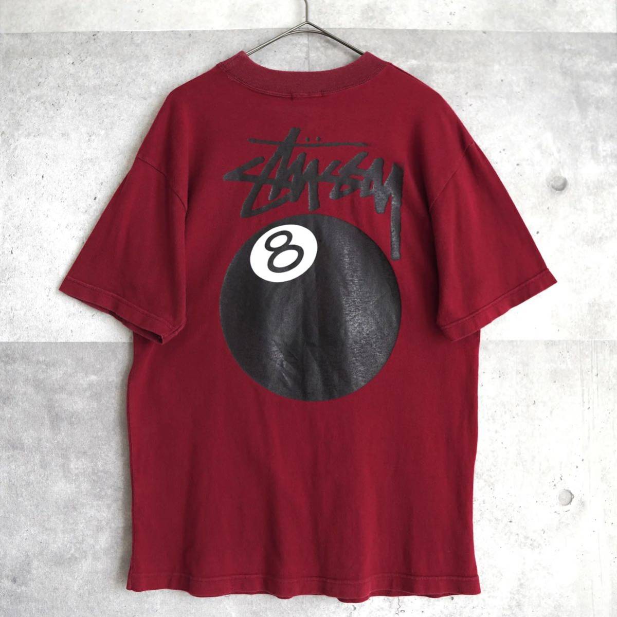 超希少 80's USA製 OLD STUSSY 8ボール Tシャツ Lサイズ程度 モック