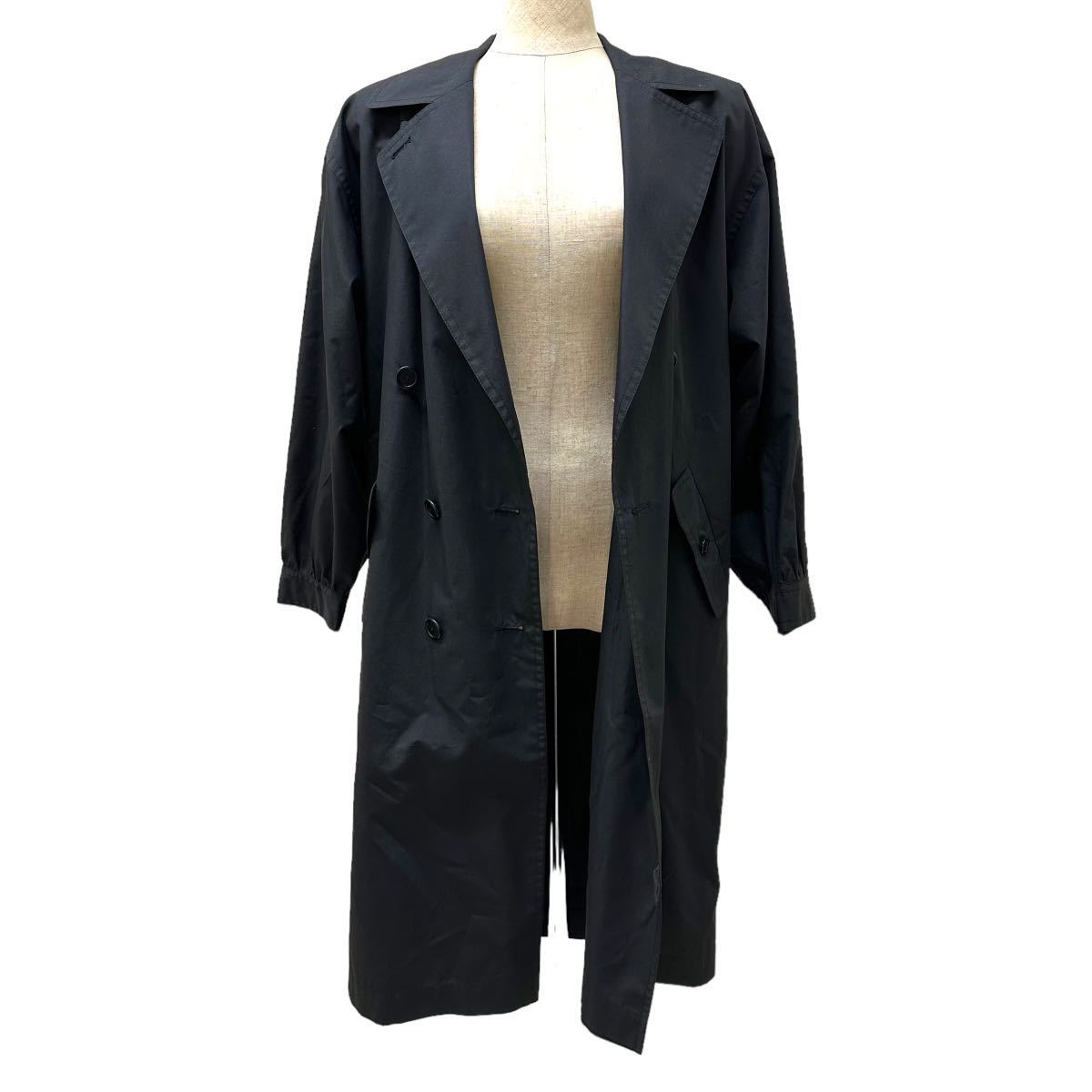 a324N jun ashida Jun asida trench coat black sizeS
