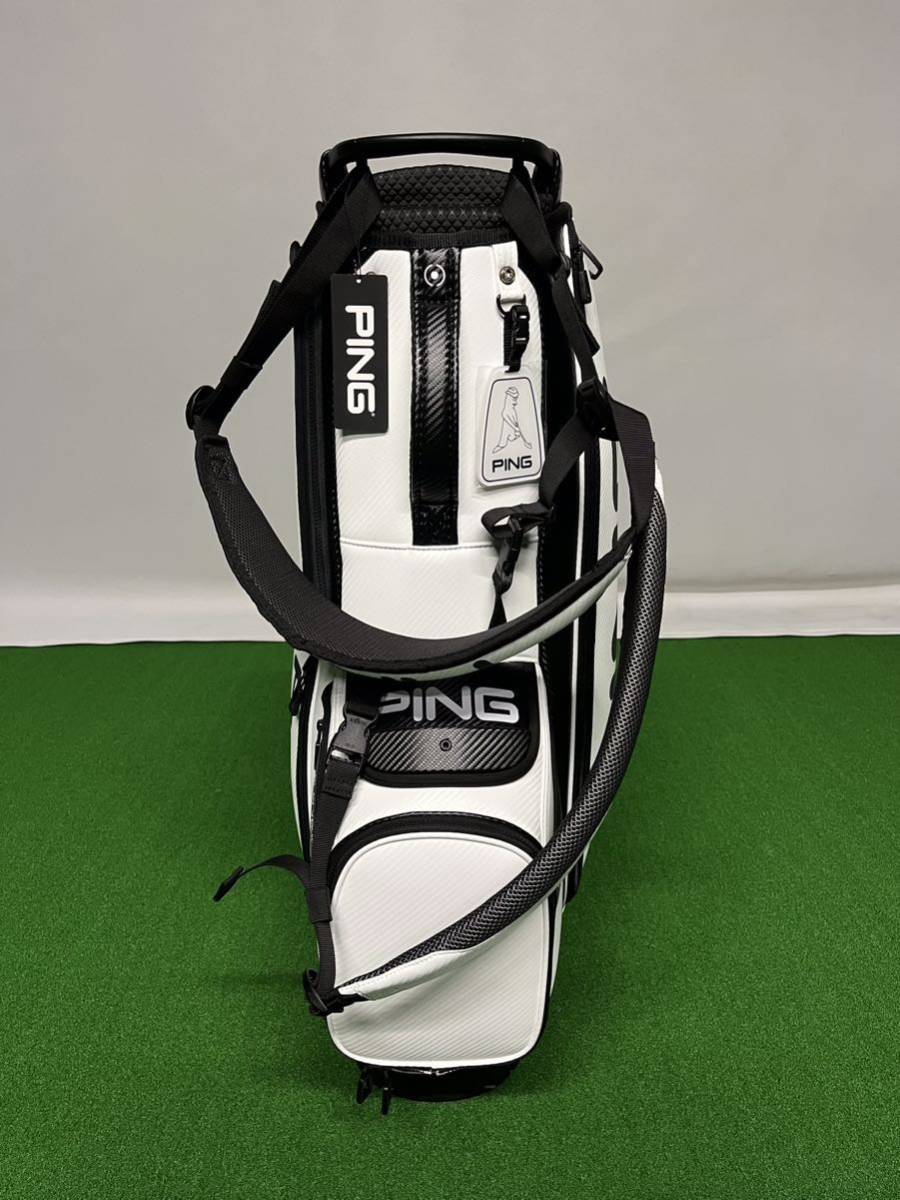 新品　軽量 キャディーバッグ スタンド　PING ピン CB-P2307 HOOFER TOUR JP 36905-01 White 9.5　3.6㌔_画像4