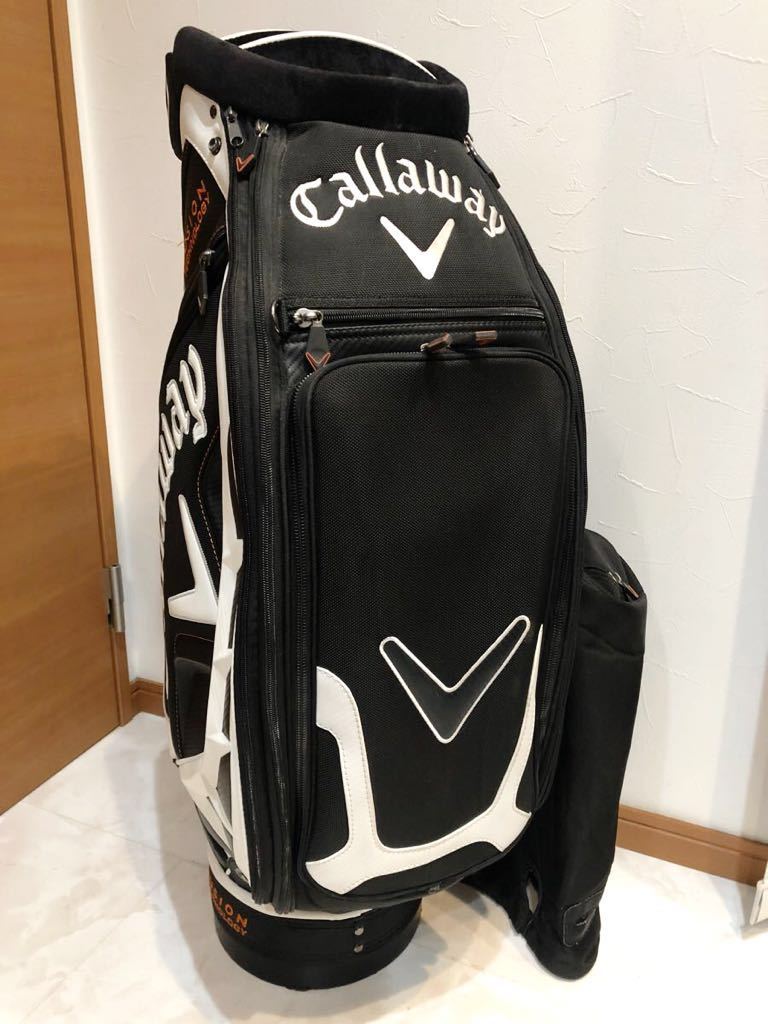 Super Rare Good Handicow Callaway FT Fusion 3點旅遊打印機型號10型大功率球童包售完1日元〜 原文:超希少 良品 キャロウェイ FT フュージョン 3点式 ツアープロモデル １０型 大迫力 キャディバッグ 完売 1円～