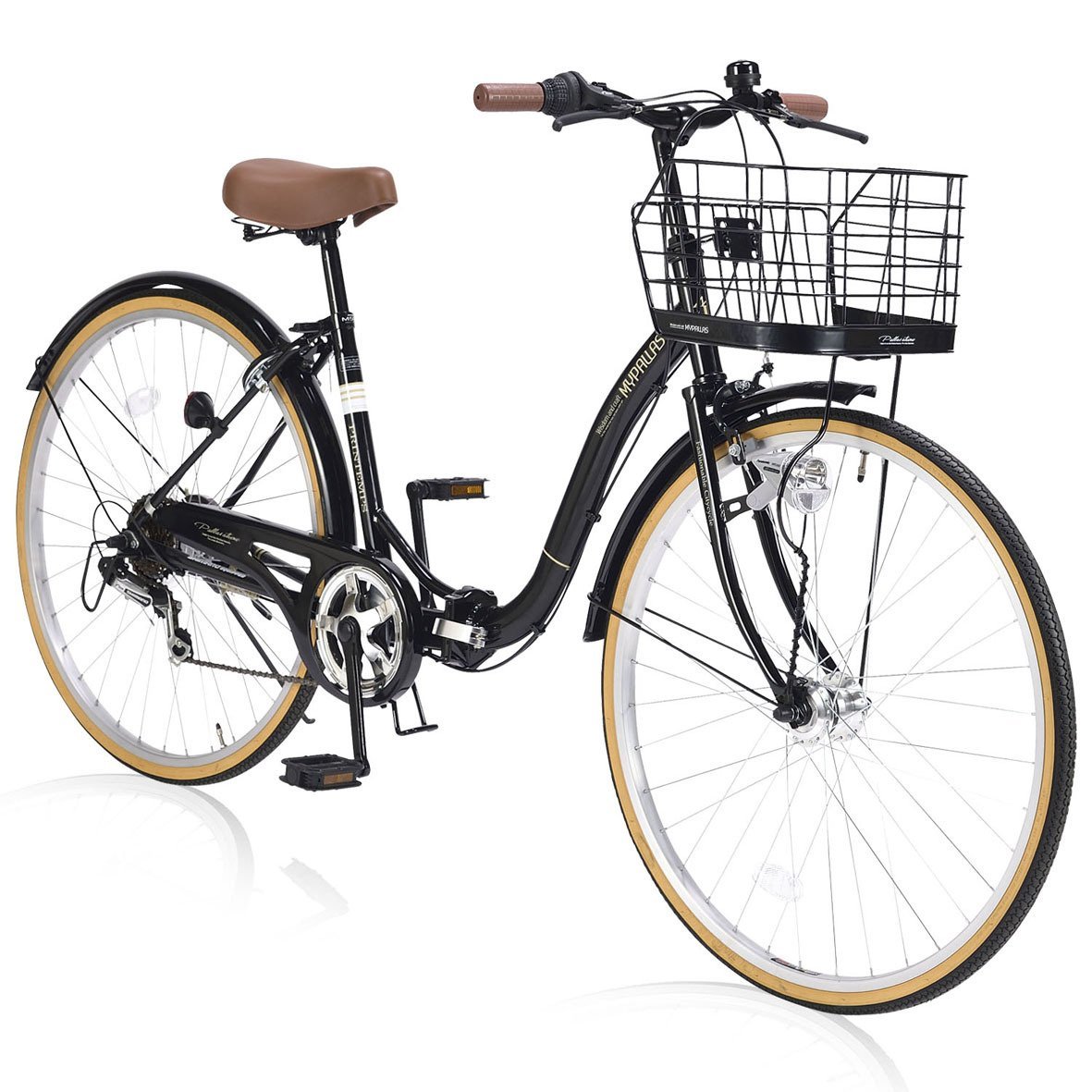 送料無料/折り畳み自転車 26インチ シマノ製 6段変速ギア シティ