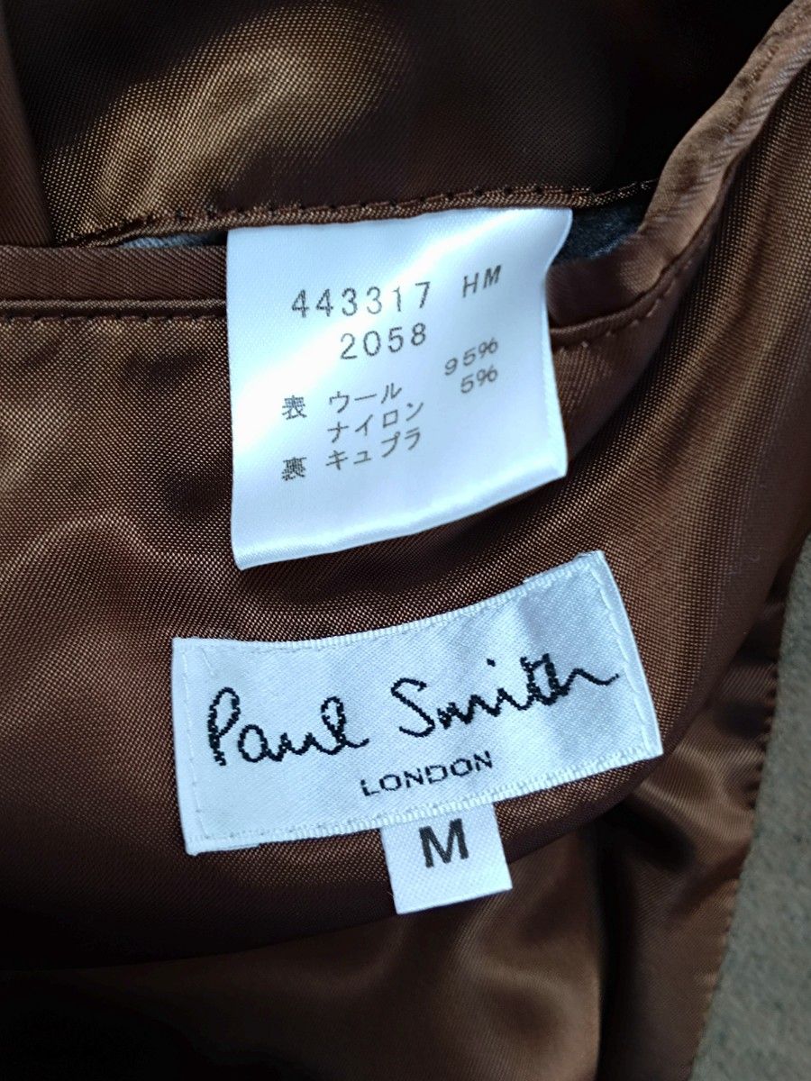 【中古】PaulSmith ポールスミス メンズ　Mサイズ Pコート ピーコート ショートコート ライトベージュ
