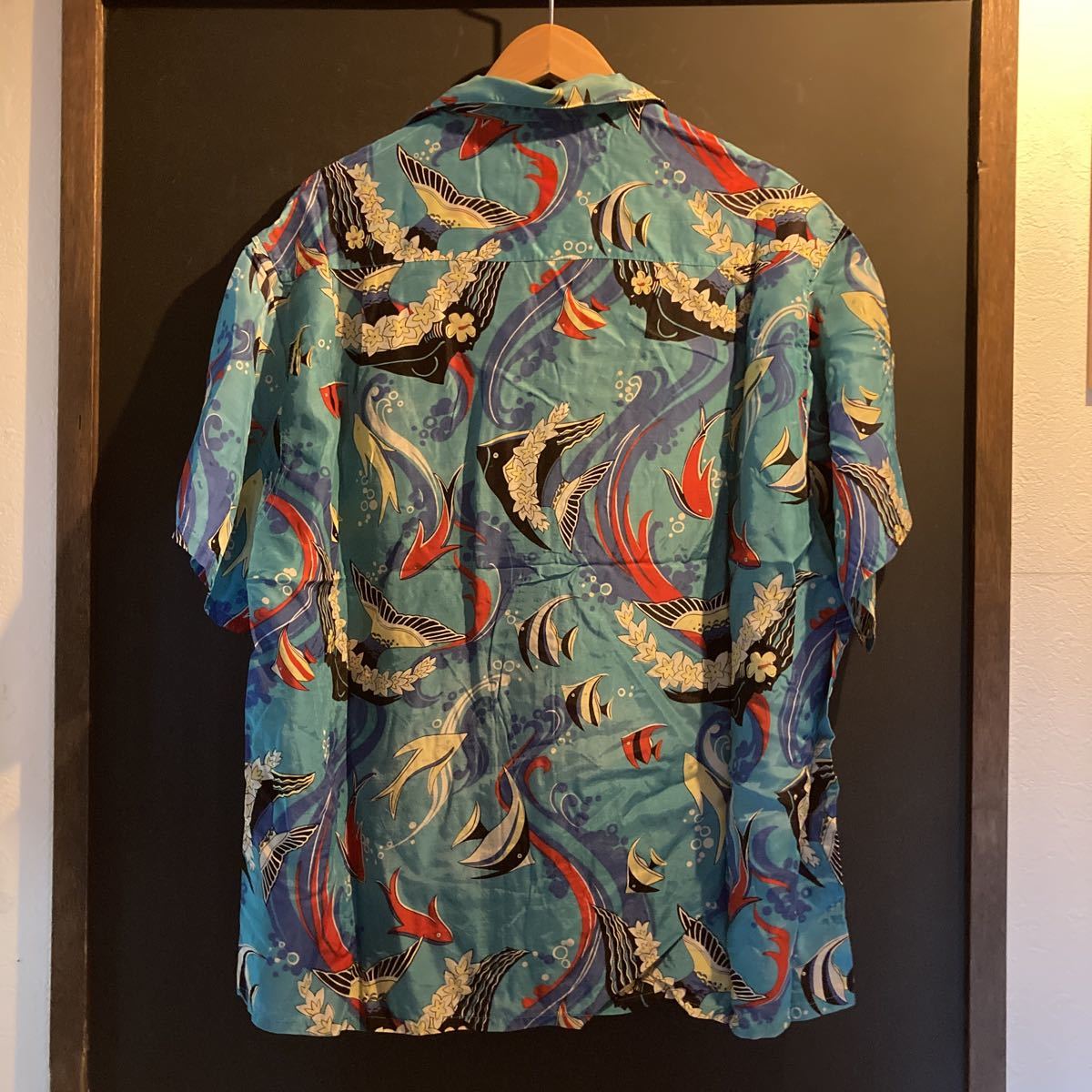 ビンテージ ヴィンテージ PATALOHA パタロハ patagonia パタゴニア アロハシャツ ハワイ 総柄 魚柄 香港製 レーヨン 80s 80年代_画像2