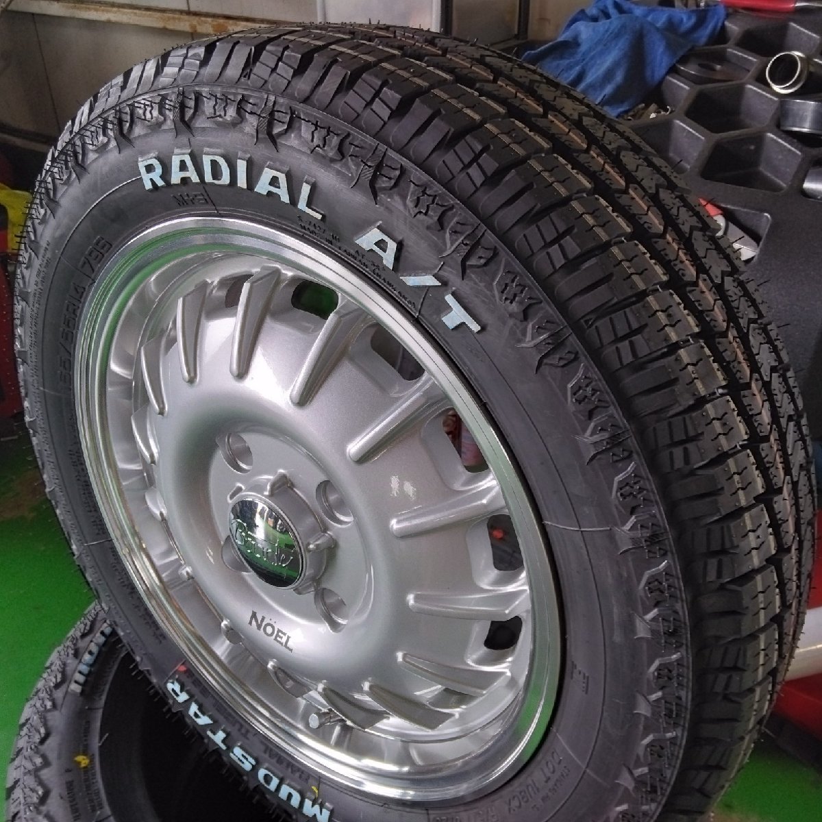 ハスラー タフト デリカミニ ウェイク スペーシアギア タイヤホイールセット MUDSTAR Radial AT 165/60R15 ホワイトレター 15インチ NOEL_画像5