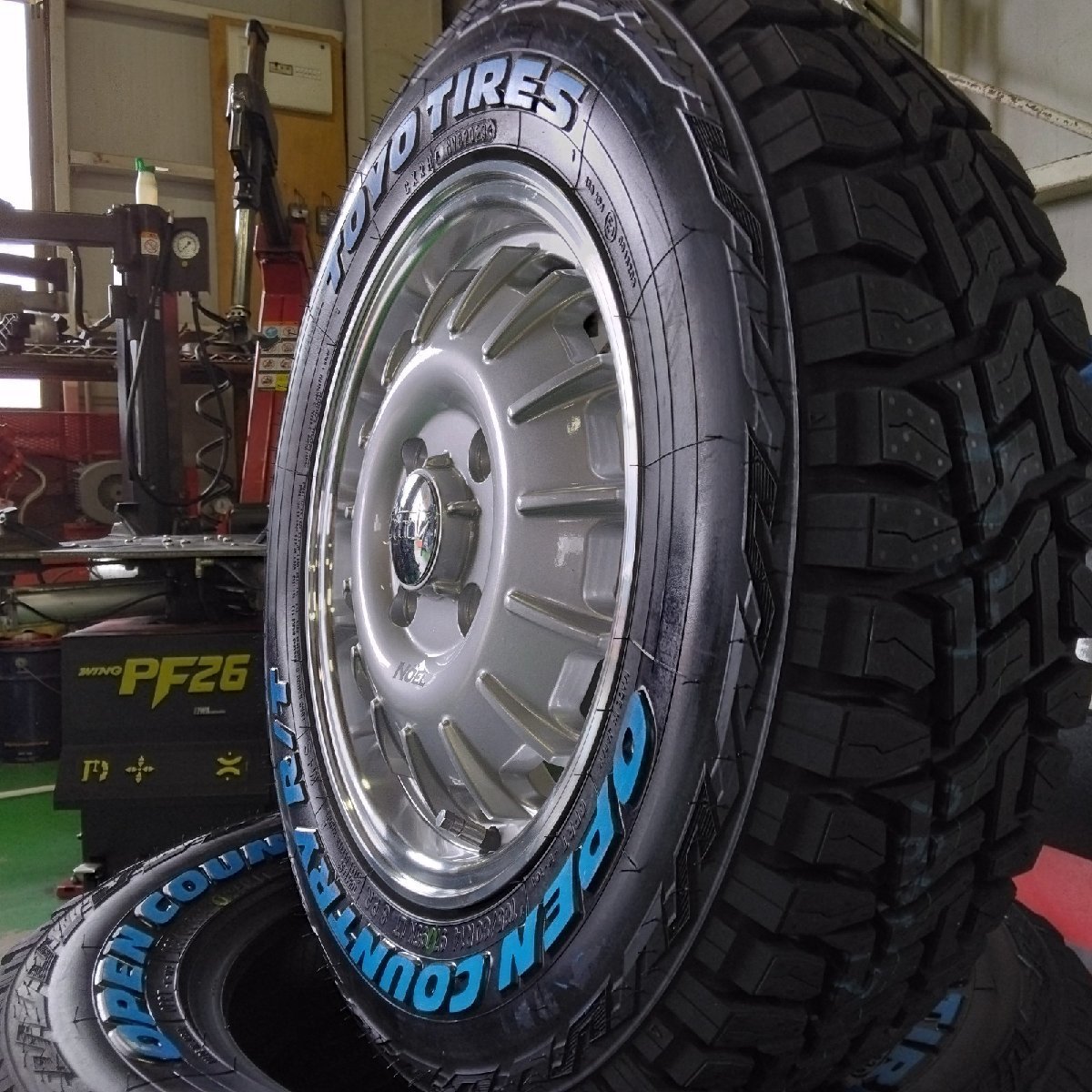 プロボックス タイヤホイールセット TOYO OPENCOUNTRY RT 165/80R14 ホワイトレター 14インチ Bounty NOEL_画像8