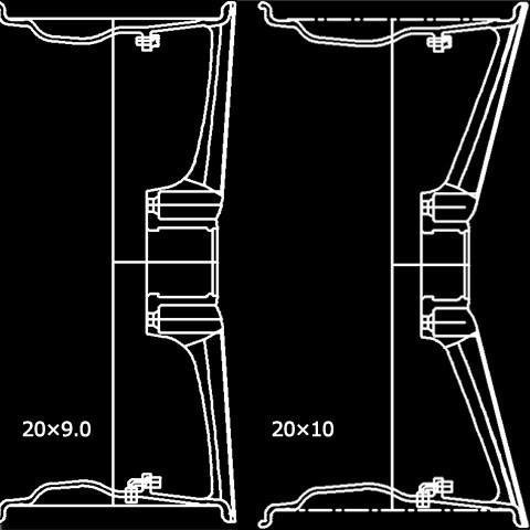 愛情梱包 レクセル Laluce LS460 BMW F10/F13/E90/E60 20インチ 当社特選タイヤホイールセット 4本セット_画像5