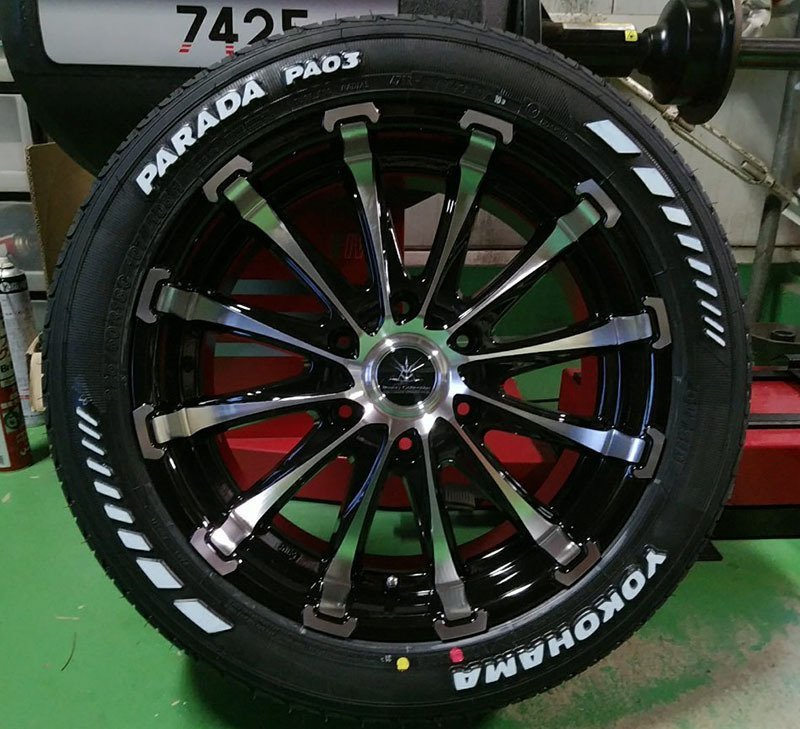 YOKOHAMA PARADA 225/50R18 ハイエース 200系 BD12 18インチ タイヤホイールセット 車検対応 新品4本セット