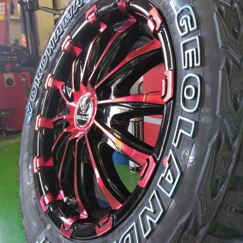 ハイエース200系 サマータイヤ ホイールセット 215/65R16 車検対応 ヨコハマ ジオランダー X-AT 16インチ BD12 新品4本セット_画像6