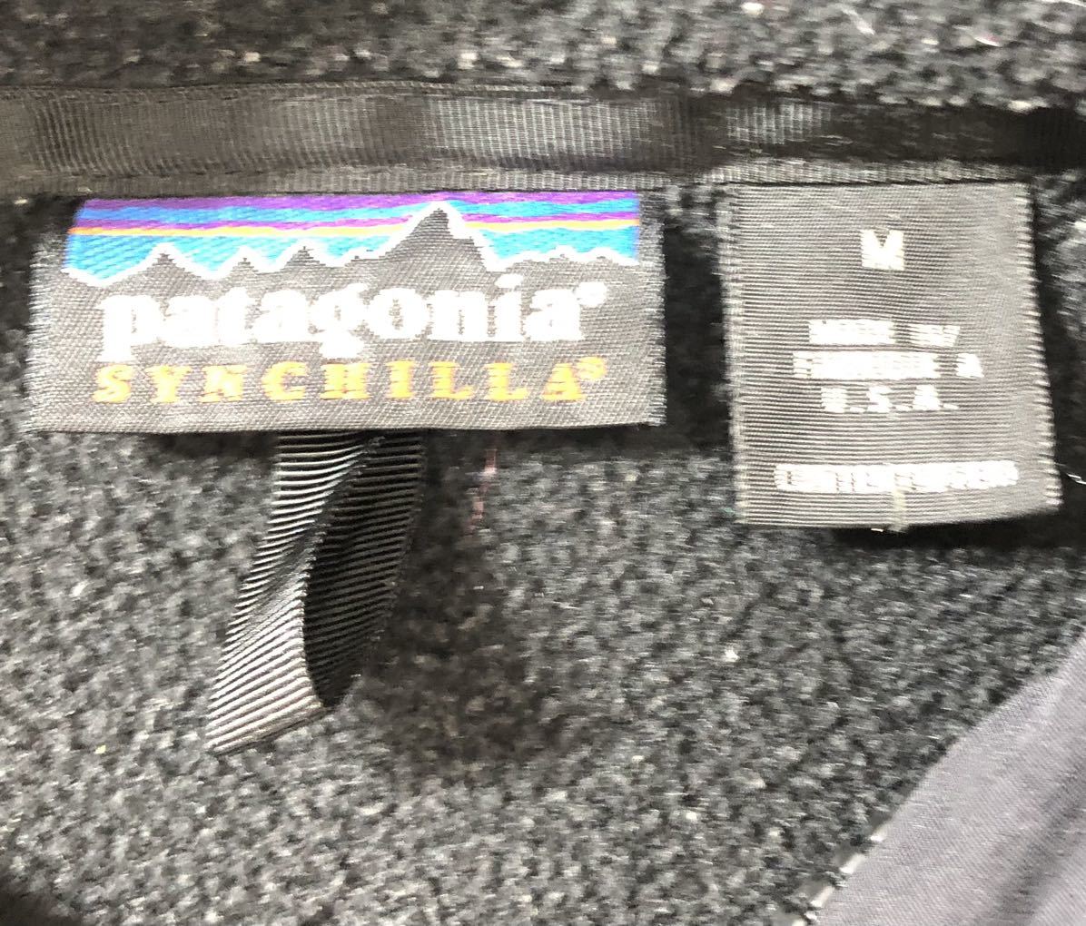 完成品 フリース ボア シンチラ ラベル ロゴ □ パタゴニア Patagonia