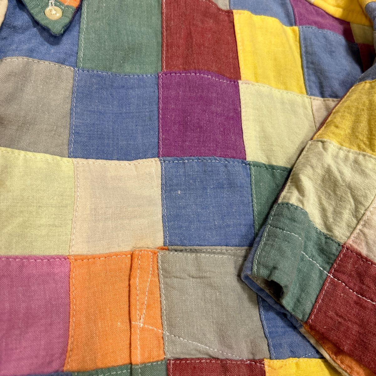 90s J.crew パッチワークシャツ 巨人タグ