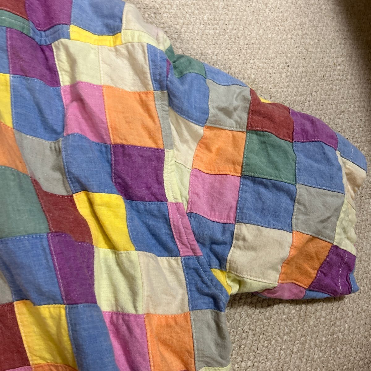 90s J.crew パッチワークシャツ 巨人タグ