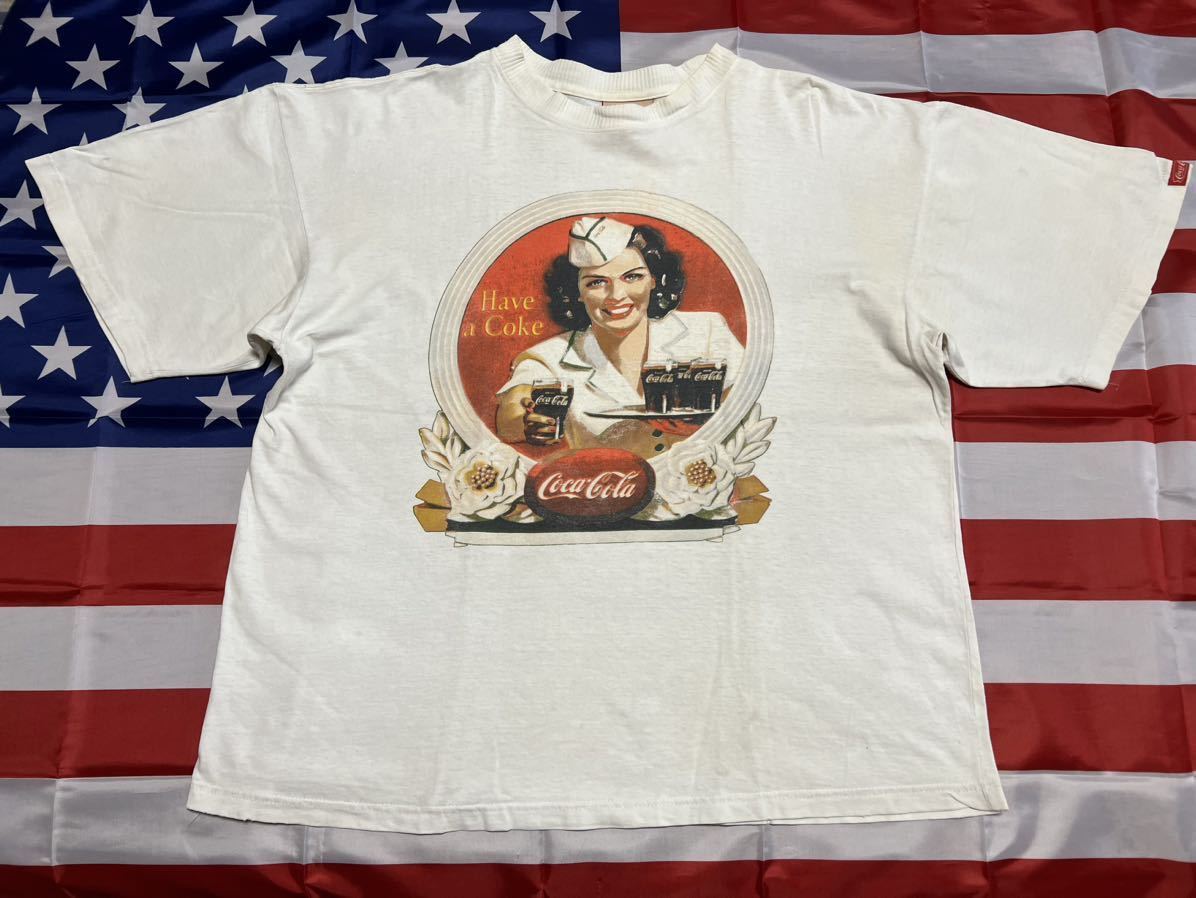 ヴィンテージ 90年代 コカコーラ コークス グラフィック Tシャツ サイズ L アメリカ製_画像1