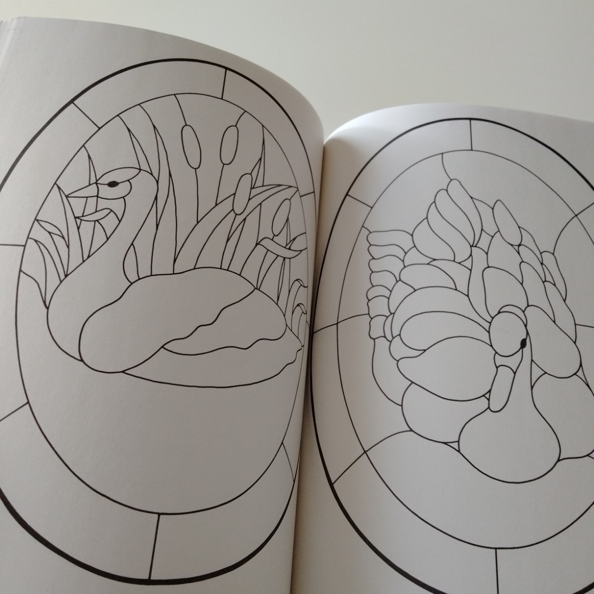 ステンドグラス パターンブック 型紙 図案 サンキャッチャー 洋書 OVAL Stained Glass Pattern Book Connie Eaton_画像5