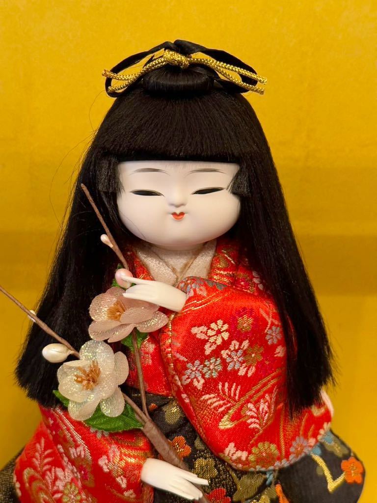 木目込人形 花ごろも 日本人形 市松人形 江戸 ガラスケース Japanese Doll Girl Glass case Japan_画像4