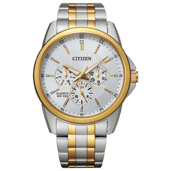 【高級時計 シチズン】CITIZEN クロノグラフ メンズ レディース クリスタル アナログ 腕時計 AG8344