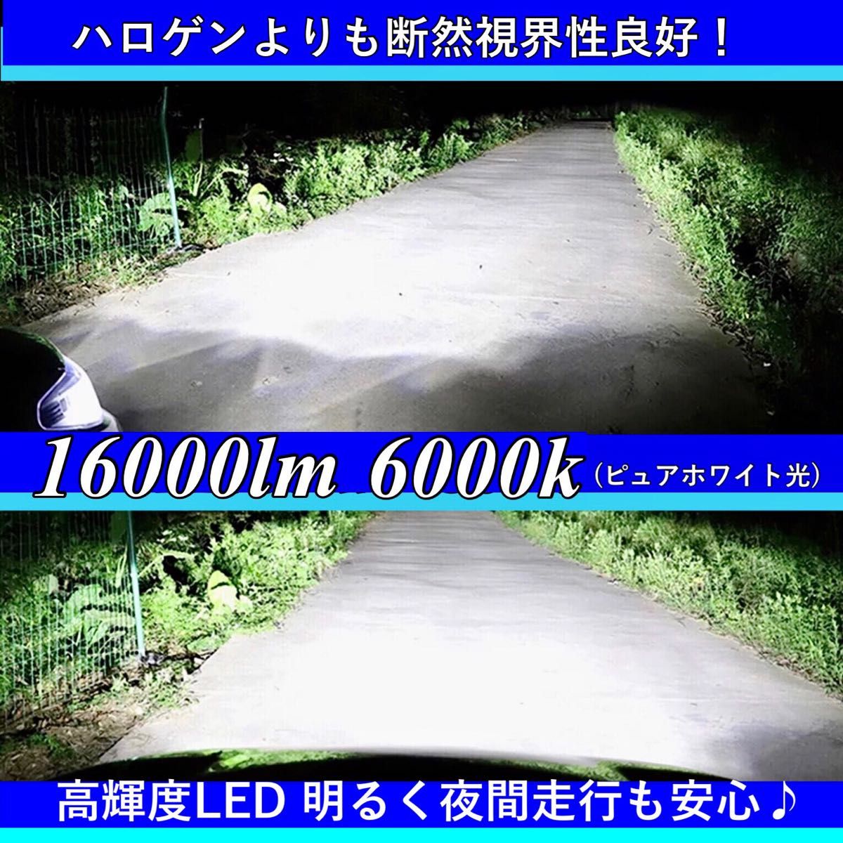 ZESチップ H4 LED ヘッドライトバルブ 8個 Hi/Lo 12V 24V 16000LM 6000K ホワイト 車検対応