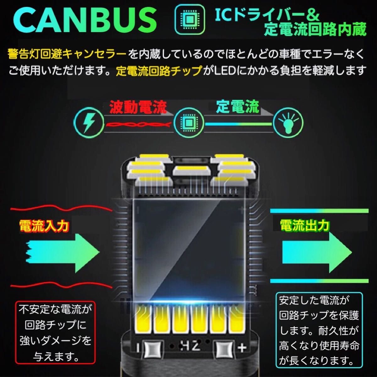 T16 T10 LED バルブ 4個 爆光 12V 24V 明るい 6000K ホワイト キャンセラー バックランプ ウインカー