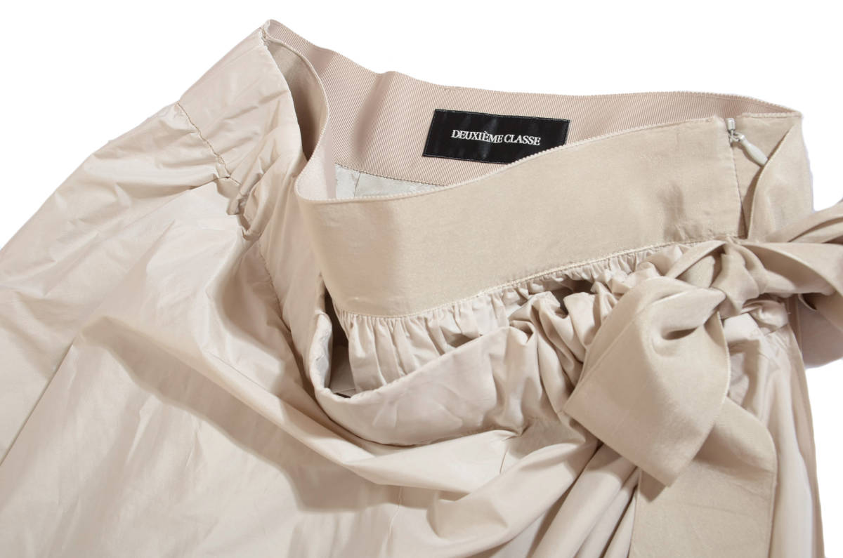 かわいい。 ドゥーズィエムクラス　ウエストリボンデザイン巻きスカート　38/9号　日本製　2点以上ご落札で送料無料！_画像5