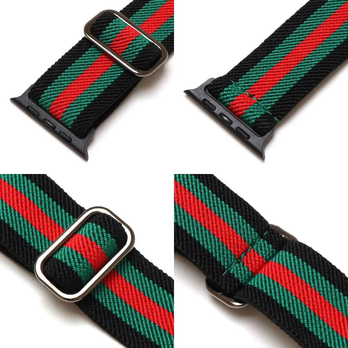  Apple watch Apple Watch 42mm 44mm 45mm 49mm stripe green red black belt band Solo loop Gucci pattern GUCCI pattern 