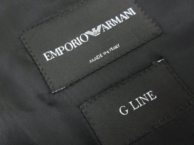 未使用品 【エンポリオアルマーニ EMPORIO ARMANI】 G LINE 2ボタン スーツ (メンズ) 52 チャコールグレー 無地 1ZVGBA 2153J ●27EMP047_画像8