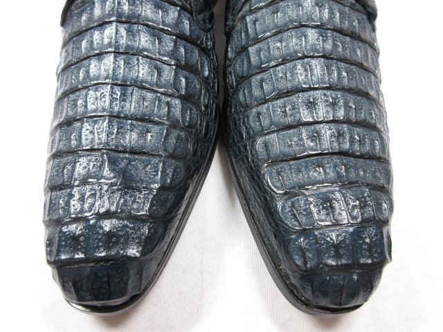 未使用品 【PHENIX フェニックス】 アリゲータ モンクストラップシューズ 紳士靴 (メンズ) size10 ブルー系 ネイビー系 ●18MZA3562●_画像3