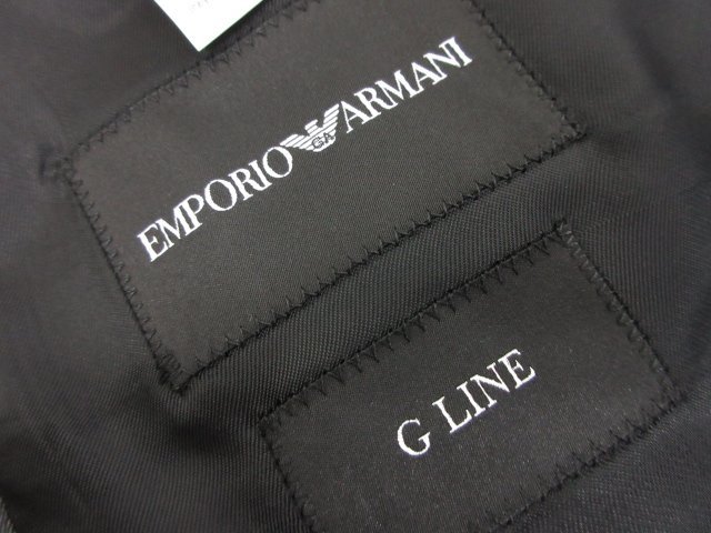 未使用 【エンポリオアルマーニ EMPORIO ARMANI】 G LINE 2ボタン スーツ (メンズ) size54 チャコールグレー 無地 1ZVGBA WS819 ●27EMP064_画像8