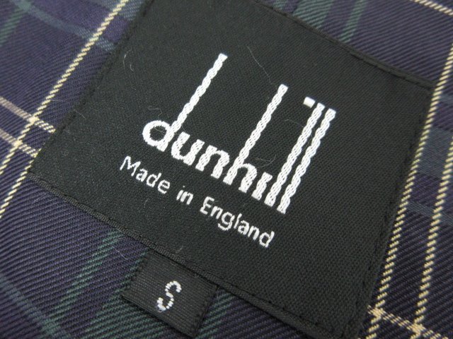 ラッピング不可】 ステンカラーコート 裏地チェック柄 dunhill】英国製