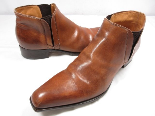 【ステファノブランキーニ Stefano Branchini】 サイドゴアブーツ 紳士靴 (メンズ) size6.5 ブラウン系 ●18MZA3629●