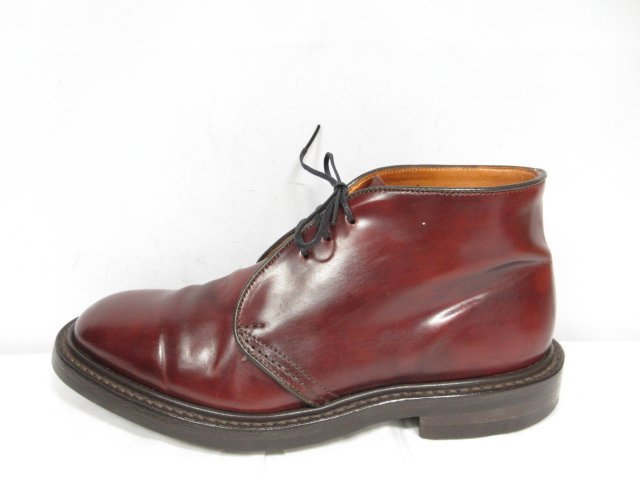 HH beautiful goods [ Tricker's Tricker\'s] cordovan chukka boots gentleman shoes ( men's ) size6-5 red .. exist brown group *18MZA3663*