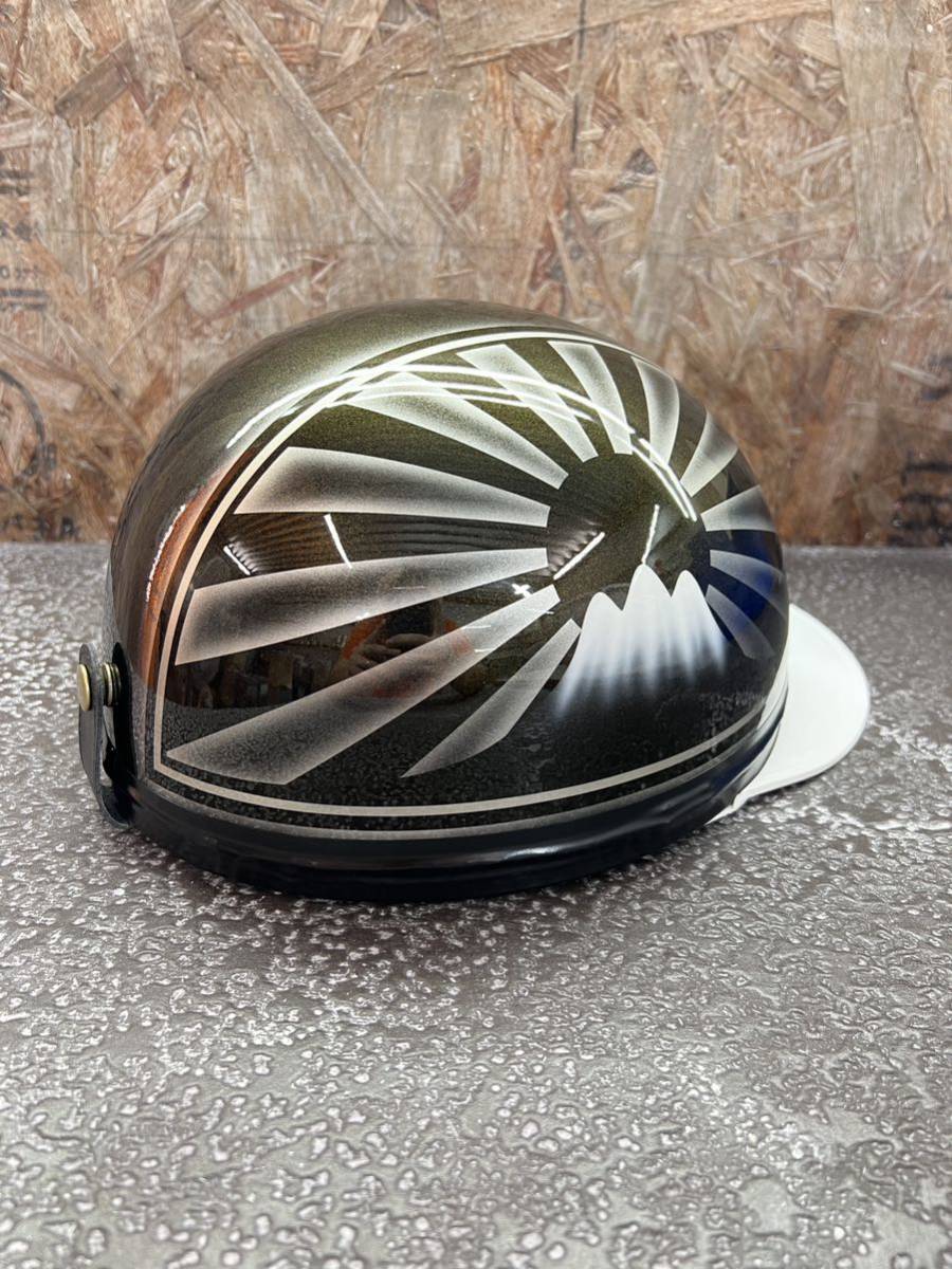 新品 送料無料 カスタムコルク半 富士日章 黒金 ボカシ シンプル ゴールドパール入り