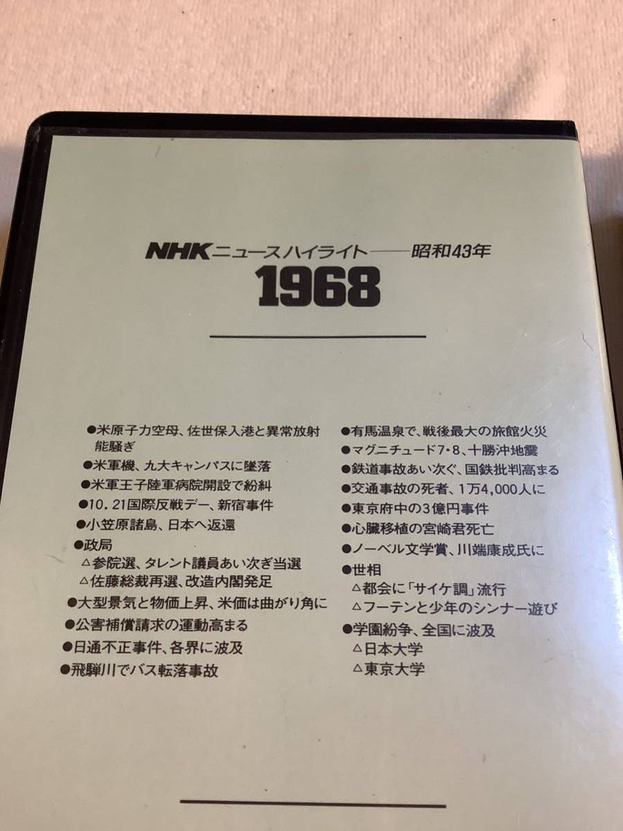 VHS ビデオテープ 記録映像 THE NEWS 1968 と1971 NHK 不具合連絡3日以内連絡で私の保証付 説明欄参照 (500円超複数で10％商品オマケ)の画像3