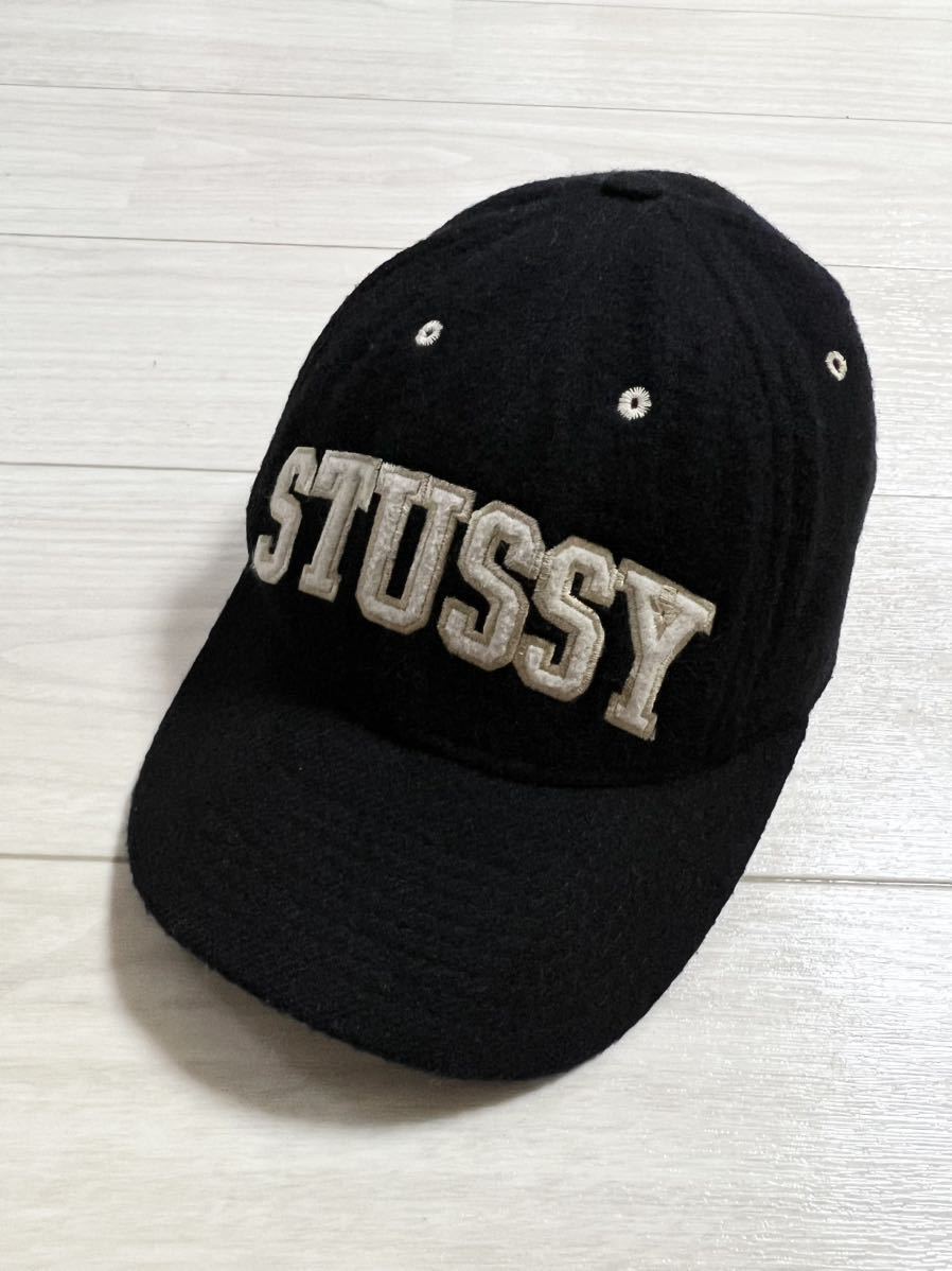 激レア スペシャル 90's USA製 OLD STUSSY ウール生地 キャップ 紺タグ