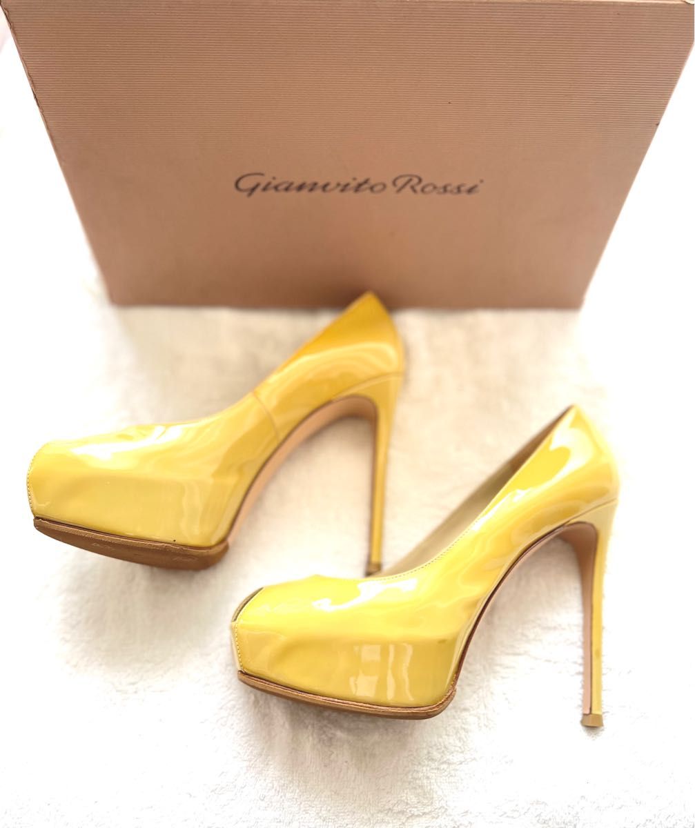 【12万★GIANVITOROSSIジャンヴィトロッシ★】36 1/2★パンプス