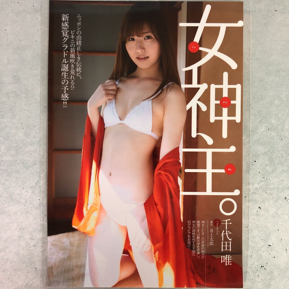 『雑誌グラビア ラミネート加工』A-660『葉加瀬マイ 千代田唯』 週刊プレイボーイ 2013年25号 切り抜き 4枚8ページ B5 100μm ※15 _画像6